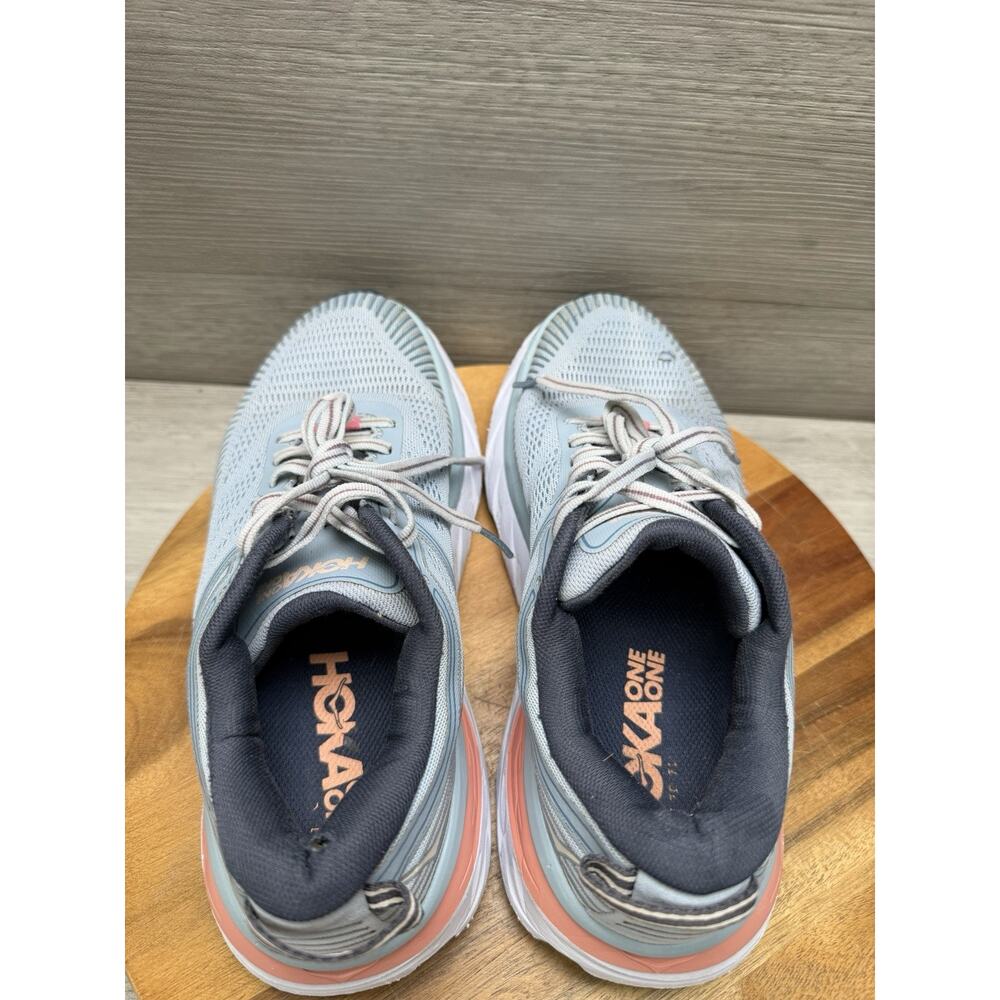 Hoka One W Bondi 7 Light Blue Athletic Cushioned Running Shoes. Womens 7.5 - Picture 8 of 12